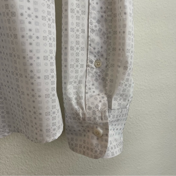 Billy Reid Button Down Long Sleeve Geometric Pattern Shirt - Picture 3 of 7